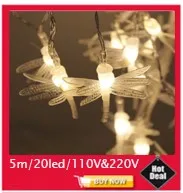 Новинка, 5 м, 20 светодиодов, китайский фонарь в форме феи, гирлянда с лампочками для улицы, гирлянда с лампочками, Рождественская елка, огни переменного тока 220 в 110 В