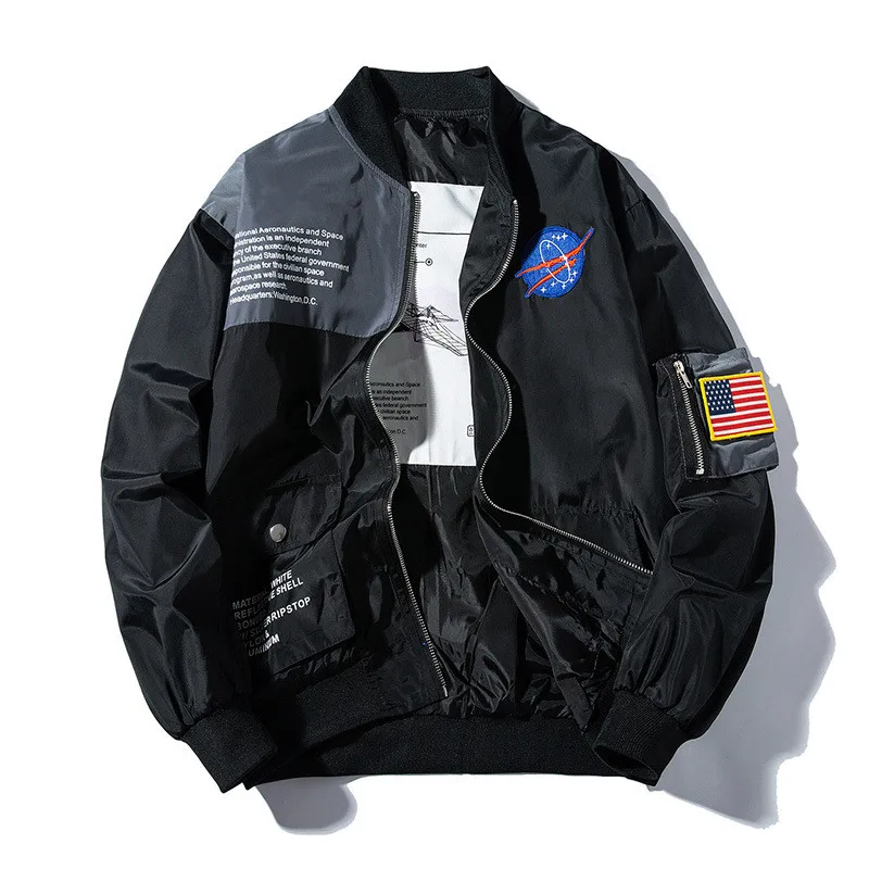  MANVALUE Spring MA1 Men's Hip-hop Jackets Outwear Japan Military Flight Pilot Jackets Male Thin Coa