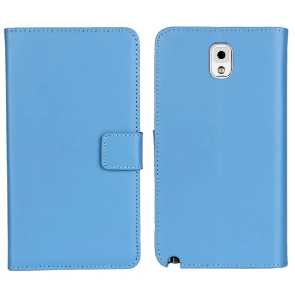 Note3 Кожаный чехол-кошелек для samsung Galaxy Note 3 чехол Роскошный флип-чехол для samsung Note 3 N9000 держатель для карт GG - Цвет: Небесно-голубой