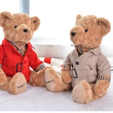 Около 40 см пыли пальто мишки плюшевые игрушки прекрасный медведь кукла подарок w4658