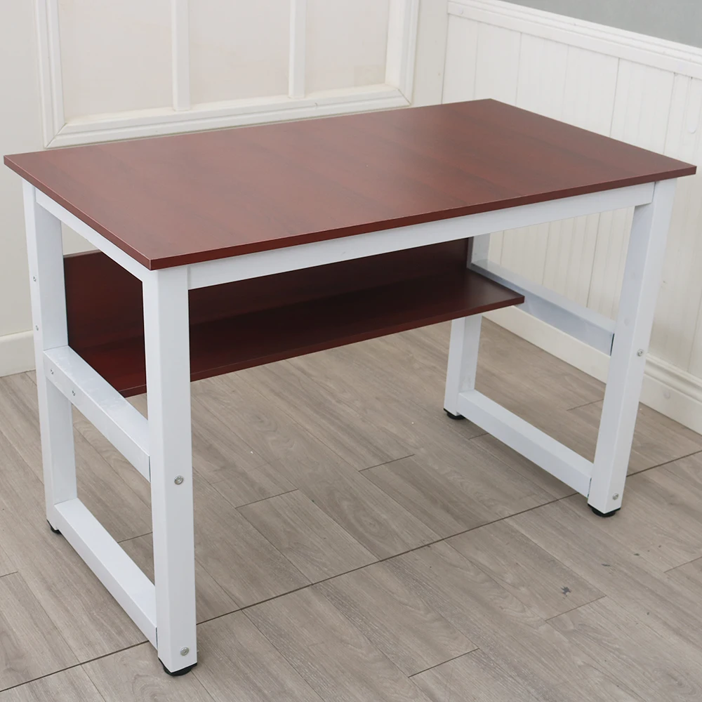 110cm Wooden Computer Desk with Bookshelf for Office Home Study and Work 110cm Wooden Computer Desk with Bookshelf for Office Home Study and Work