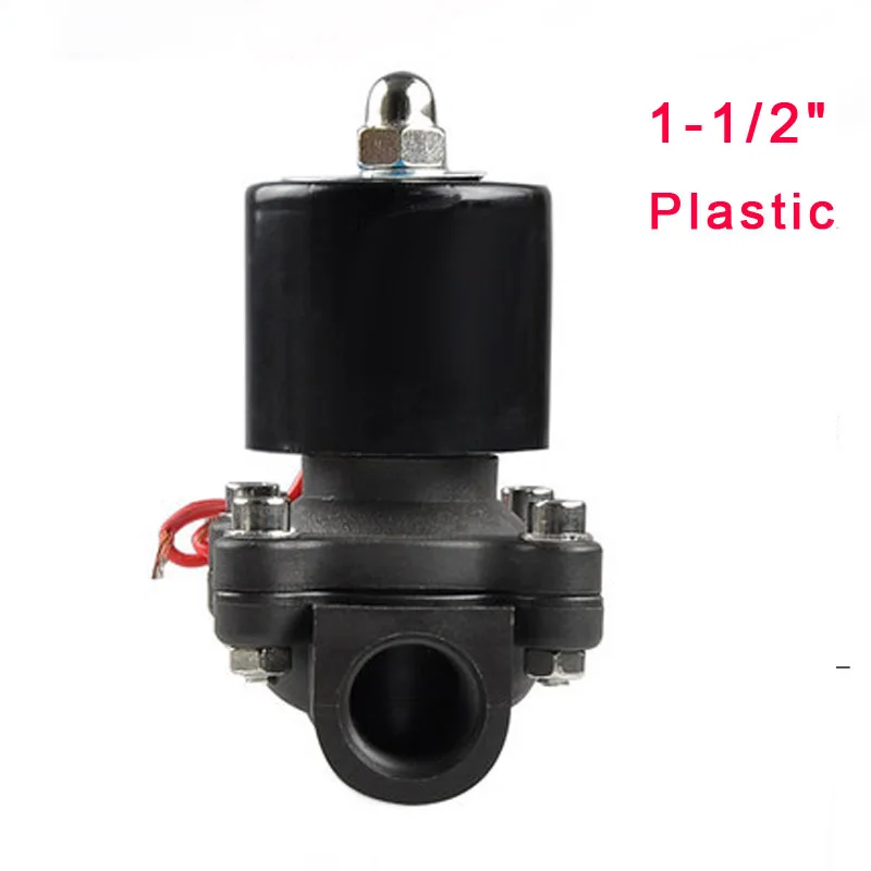 Электрический электромагнитный клапан воды, воздуха нормально закрытый 2 способ 1-1/" 2W400-40 инженерно-Пластик электромагнитного DC12V 24 V 220 V