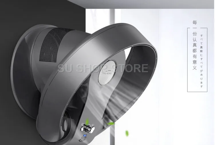 110V/220V super quiet variable speed non-blade bladeless fan home office has the remote timing function folding fan 12 inches