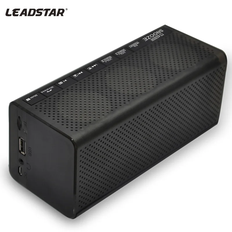 Беспроводная bluetooth колонка Leadstar fm радио часы с будильником и функцией