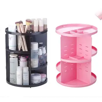 

Desktop Rotating Cosmetic Storage Racks Plastic Storage Box Shelf Multi-Layer Table Storage Rack