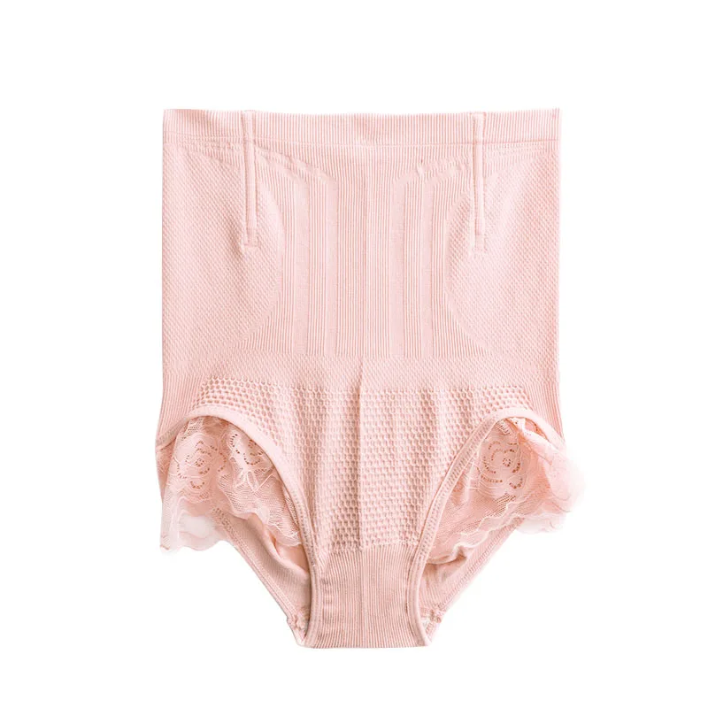Women High Waist Shapewear Tummy Control Panty Slimmer Brief Lace Underwear Breathable Control