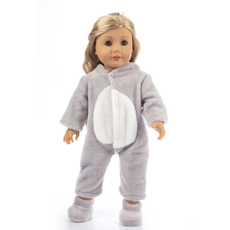 

Doll Clothes accessories Born Baby Fit 18 inch 43cm Blue Animal Girl Mouse Hat and Clothes Suit For Baby Birthday Gift