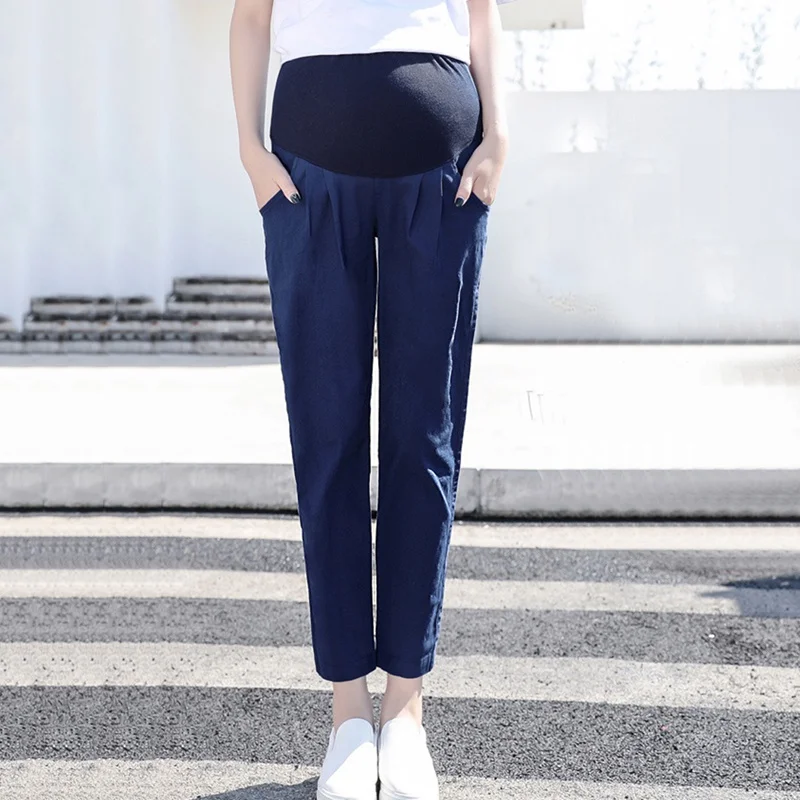 

New Fashion Maternity Pants Belly Support Pregnant Women Harem Pants High Waist Pregnancy Casual Pants Loose Maternity Trousers