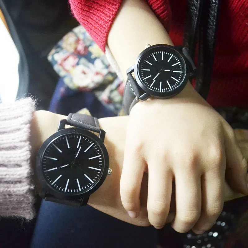 

Jhlf Korean Version Of Fashion Watch Simple Lovers Table Middle School Table Leisure Belt Women Watch Quartz Watch