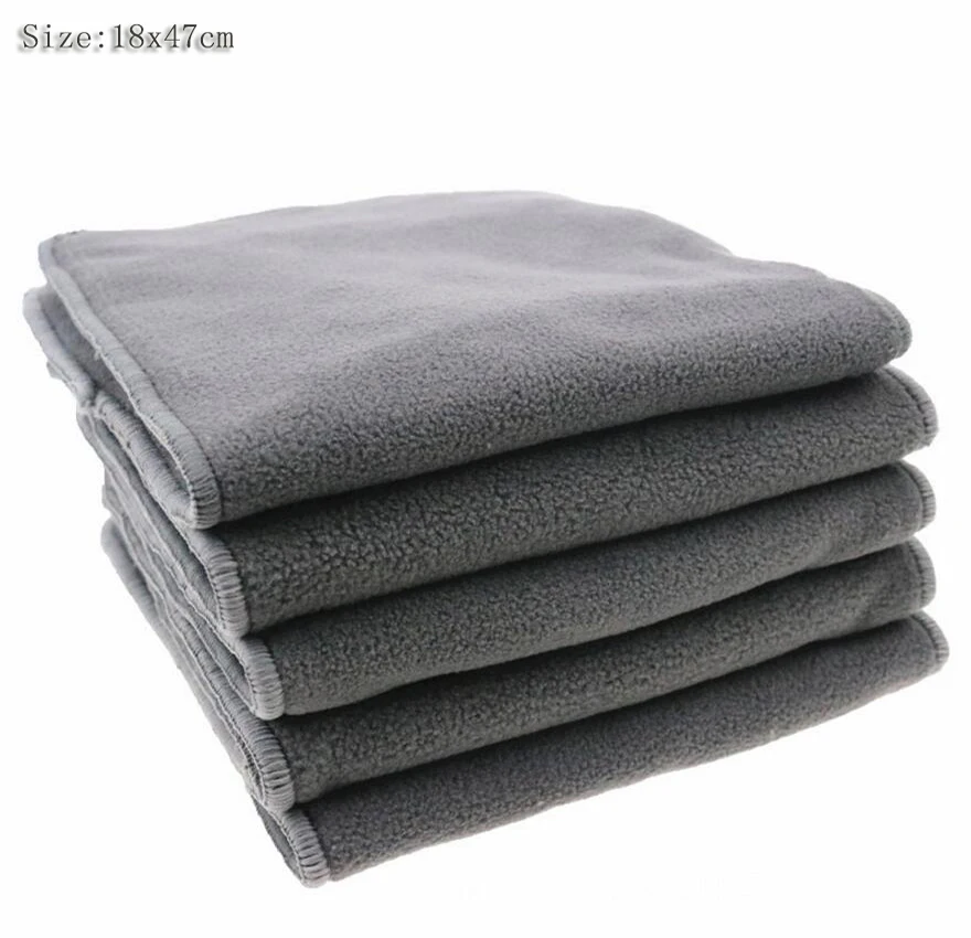 1 PC Bamboo charcoal Adult diapers 4 Layer Microfiber Inserts Cloth Nappies Urine Collector for Adult 4