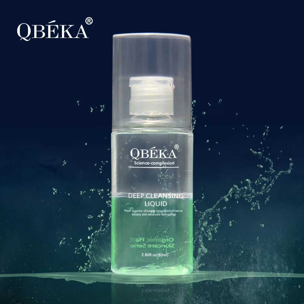 

QBEKA Vitamin Organic Facial Deep Cleansing Liquid Makeup Cleanser Skin Care Liquid For Lady Makeup Remover Comestic 80ml