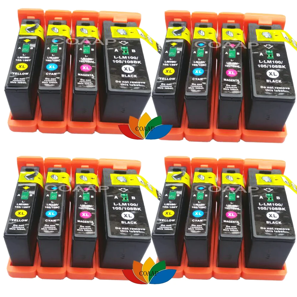 16 Compatible Lexmark 100 XL Black & Color Ink Cartridge for Platinum Pro902 Pro903 Pro904