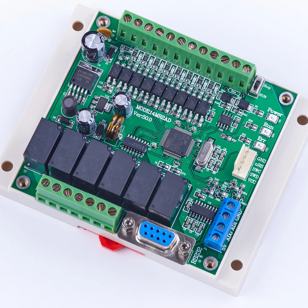 Программируемый логический контрольный Лер plc FX2N 14MR STM32 MCU 8 вход 6 выход AD входной корпус реле автоматическое управление