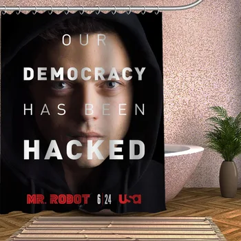 

Mr. Robot Season Shower Curtain Eco-friendly Modern Fabric polyester Custom Bath Curtains Home Decor Curtains