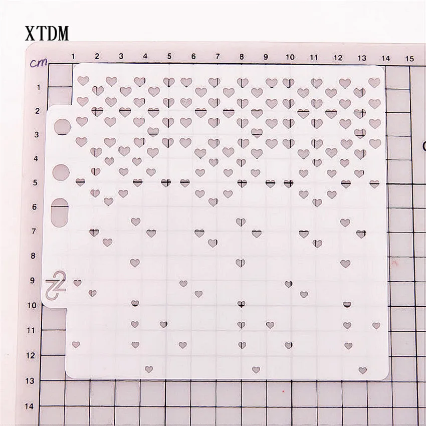 Любовь DIY торт скрапбук трафареты полые украшения Печать Кружева линейка День святого Валентина