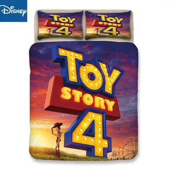 

Cartoon Woody Print Beddings queen size Duvet Cover Set 3/4pc Toy Story Bedlinens full size Boy Children Room Decor Pillow Cover