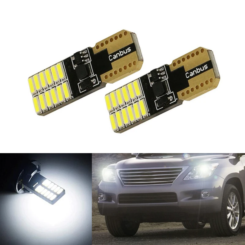 2x T10 W5W светодиодный Клин светильник Габаритные фары лампы для lexus rx300 rx330 rx350 is200 is250