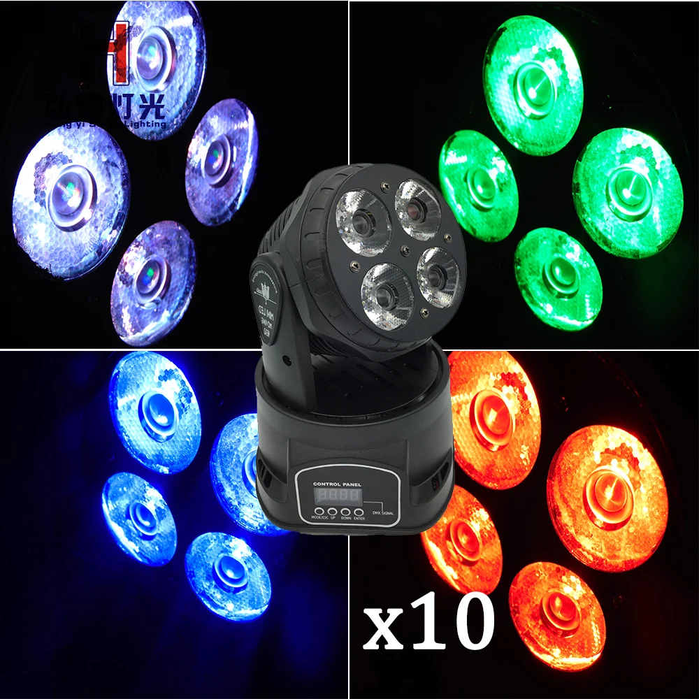 

10 pcs/lot LED moving head mini dmx wash 7x12w rgb beam stage light For Event Disco Party