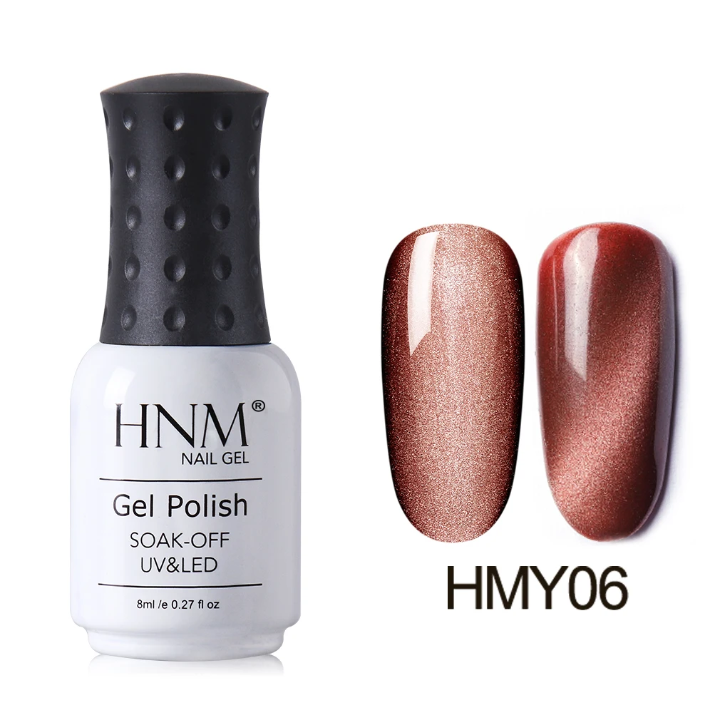HNM 8 мл алмазный кошачий глаз уф-гель для ногтей хамелеон 5D широкий магнитный Galaxy гибридный лак краска DIY гель лак эмаль - Цвет: HMY06