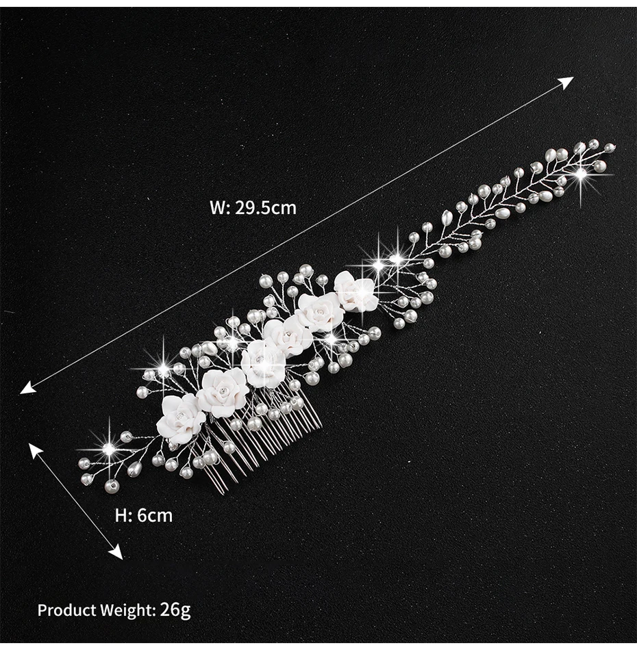 Модные свадебные расчески ручной работы заколки цветы хрустальные аксессуары для волос из жемчуга ювелирные украшения свадебные головные уборы для женщин