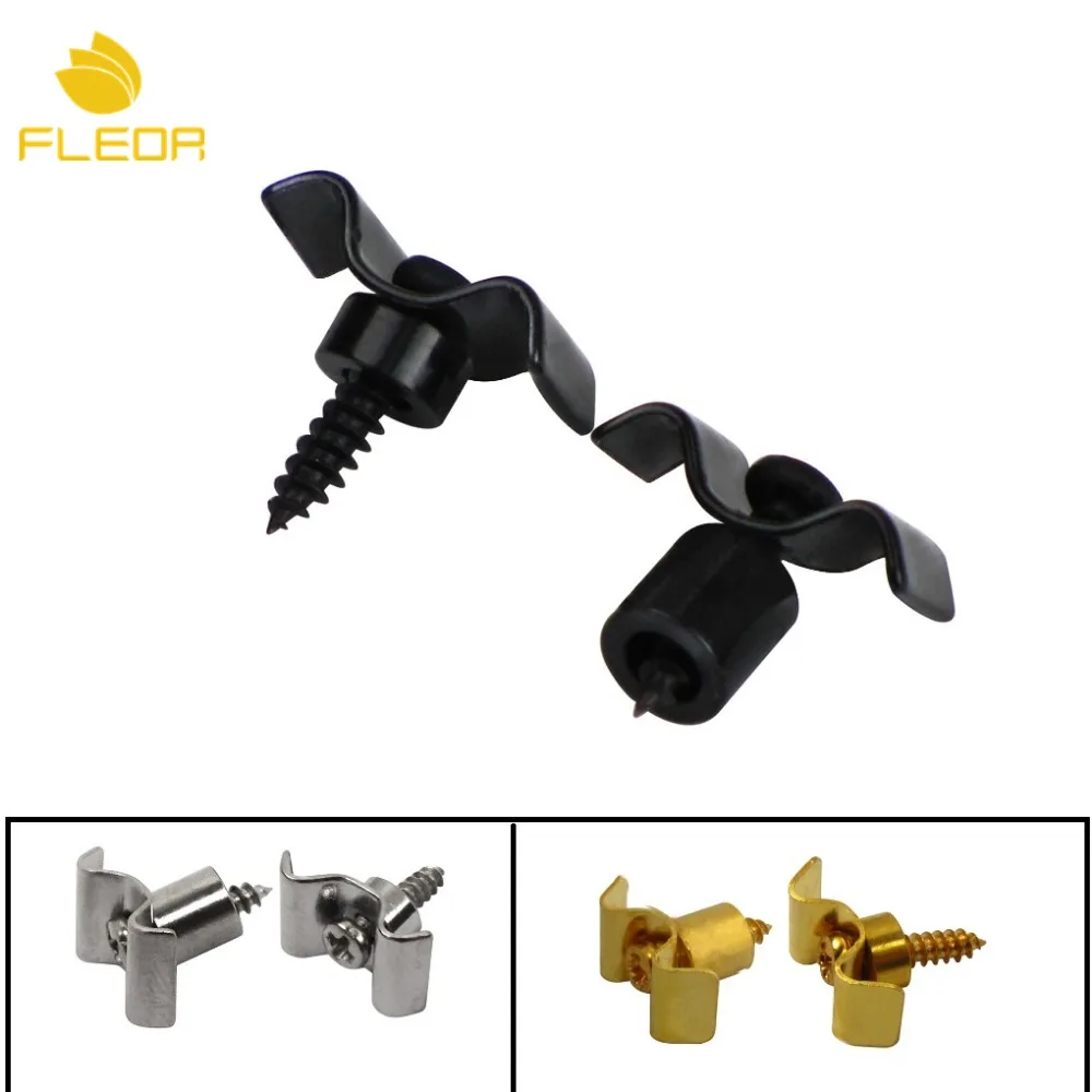 

FLEOR 1 Pair Electric Guitar String Trees Guide Retainer Golden/Silver/Black Electric Guitar Parts Accessories