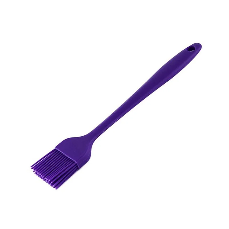 1 шт. силиконовая кисть для масла запеченная барбекю кухня щетка - Цвет: Фиолетовый