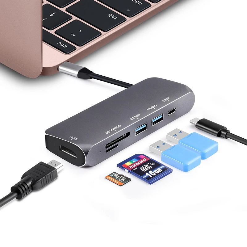 Baolyda USB C Хами док станция для HDMI/VAG/Ethernet Thunderbolt 3 типа конвертер Macbook