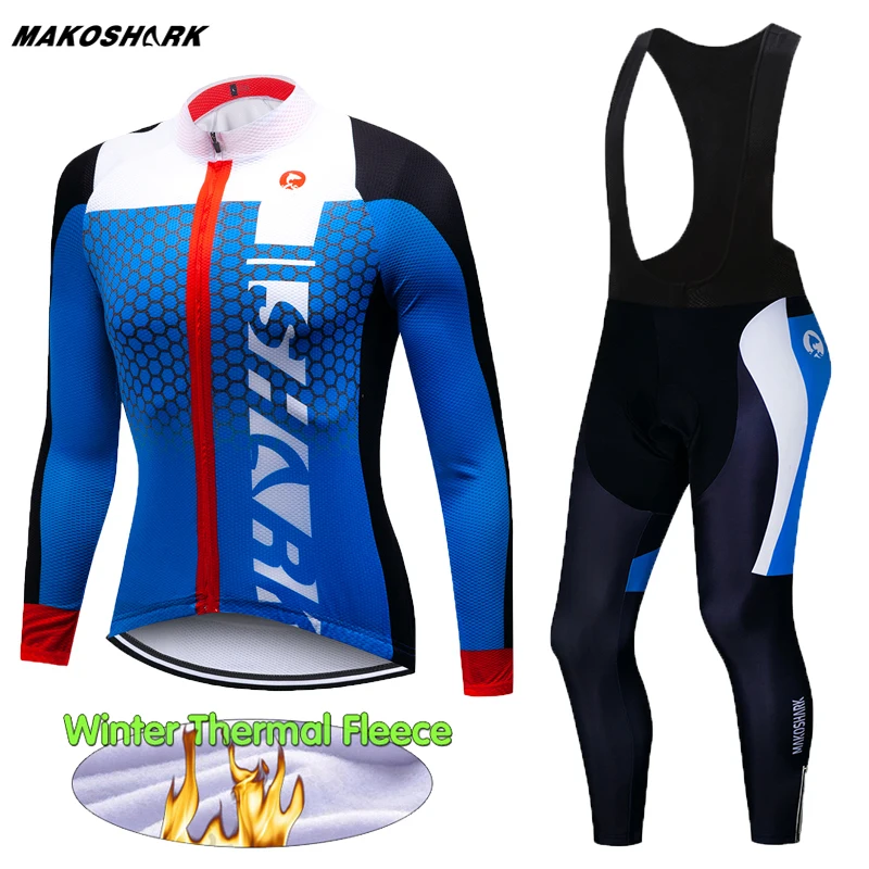 Long Sleeve Winter Thermal Fleece Cycling Clothing Set Bike Clothes MTB Bicycle Clothing Cycling Jersey Set Ropa Ciclismo