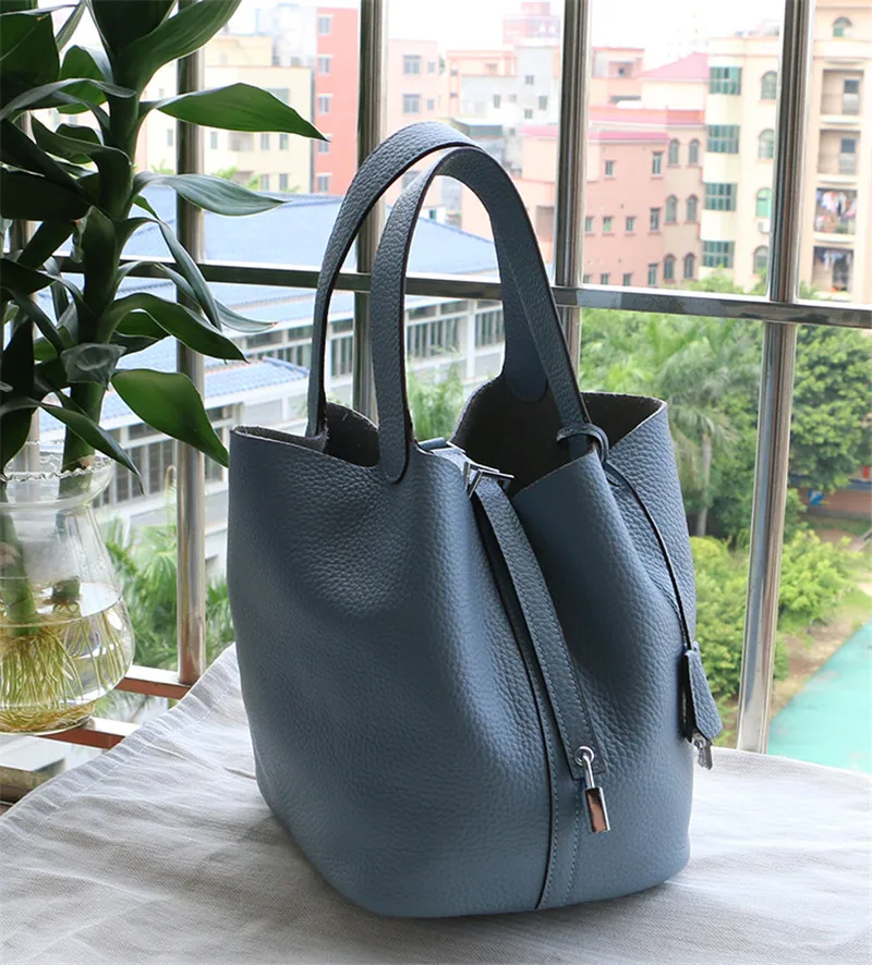Bolsos Mujer Women's Bucket Bags For Female Bag Genuine Leather Brand Designer Ladies Crossbody Messenger Bags Top Luxury Bucket (20)