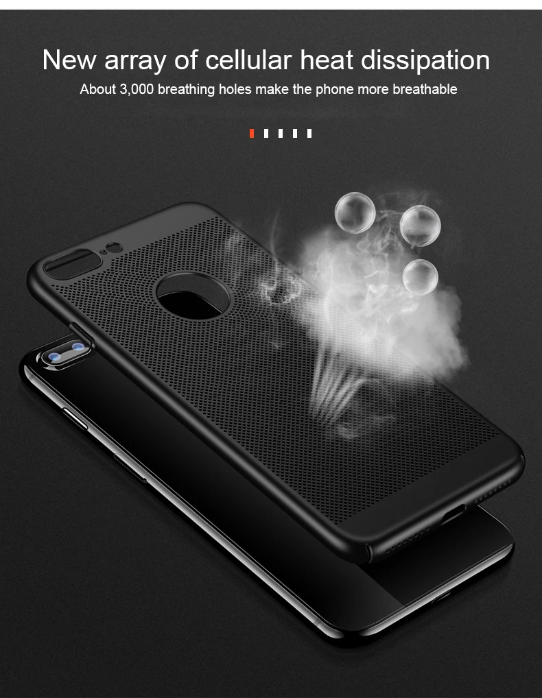 YOJOCK Breathing Phone Case for iPhone 7 8 Plus 6s 5s SE Shockproof PC Back Covers Shell Protective Housing for iPhone 6s Plus 03