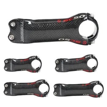 

TOSEEK Carbon Fiber MTB Bike Stem 6/17 Degree 31.8mm Mountain Bicycle Handlebar Stems 70-130mm For 28.6mm Fork Clamp Dia.