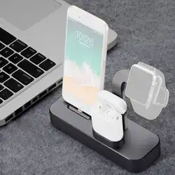 3 в 1 зарядное устройство часы подставка Док-станция для Apple iWatch для Airpod наушники для iPhone X 8 7 P алюминиевый сплав зарядная станция