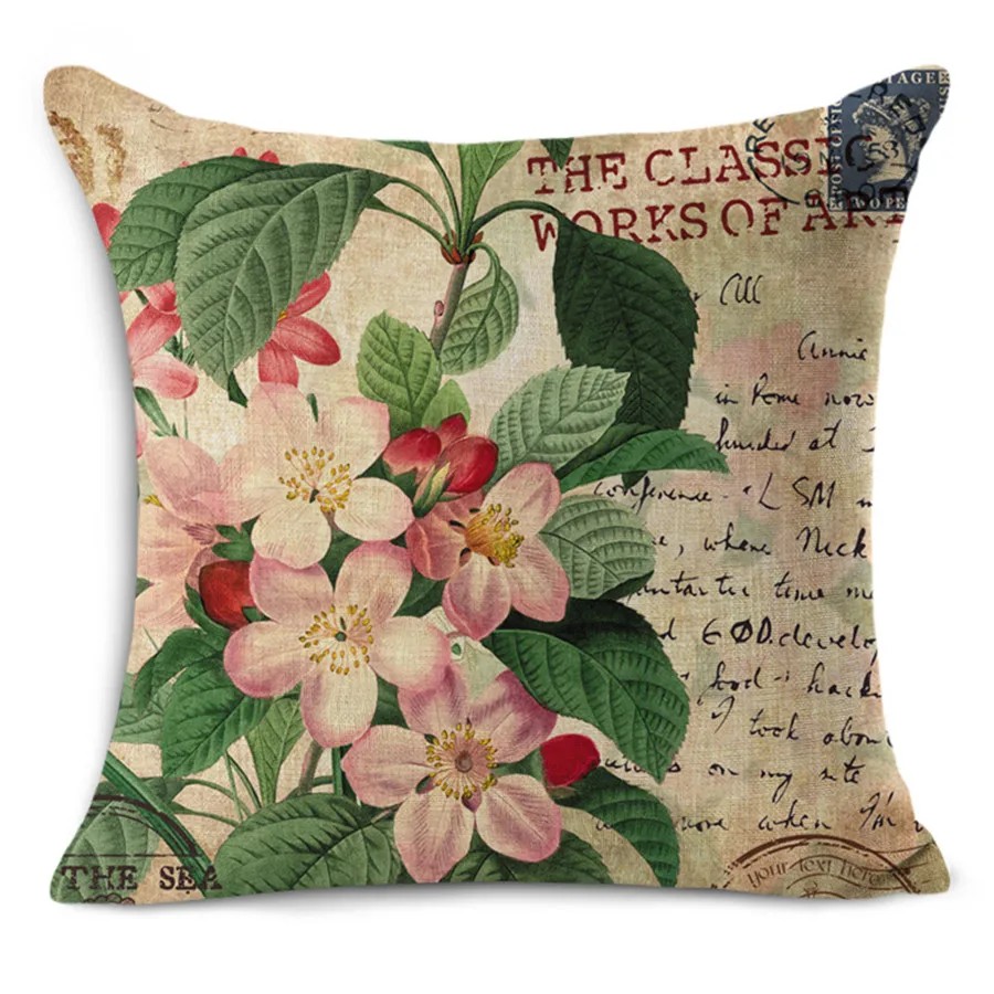 Cheap car seat linen cushion Nordic Vintage flower outdoor chair cushions home decor for sofas pillow free ship LHS-1602 Cheap car seat linen cushion Nordic Vintage flower outdoor chair cushions home decor for sofas pillow free ship LHS-1602