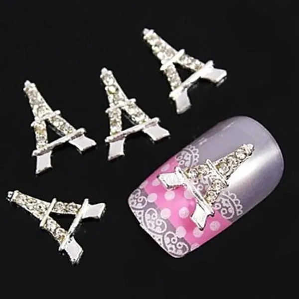 EastSun Cartoon Fruit Flower Abstract Lovely Punk Wedding Finger Toe Other Nail Jewelry Decorations Metal 10 6*5*1 | Украшения и
