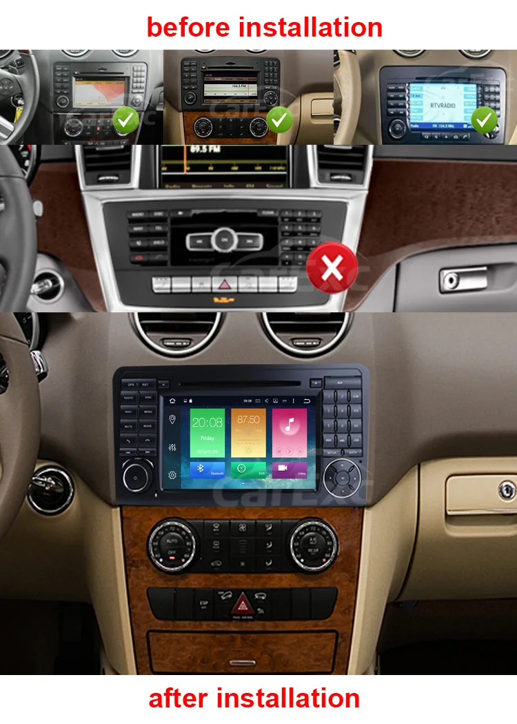 Excellent Android 9.0 Octa Cores Car DVD GPS Player For Benz ML W164 W300 ML350 ML450 ML500 GL X164 GL350 GL450 GL500 Radio Stere Carplay 0