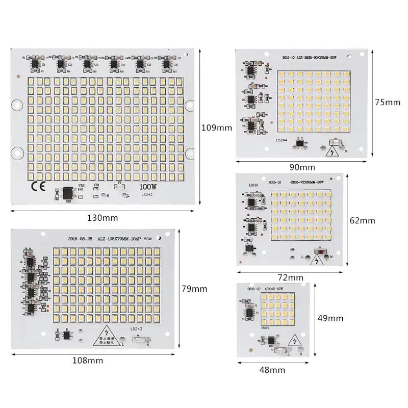 220V 10/20/30/50/100W светодиодный проектирование светильник Панель с поверхностным монтажом, с чипом для лампы с теплым белым умная ис(интеграционная схема фасоли точечный светильник источник декор для