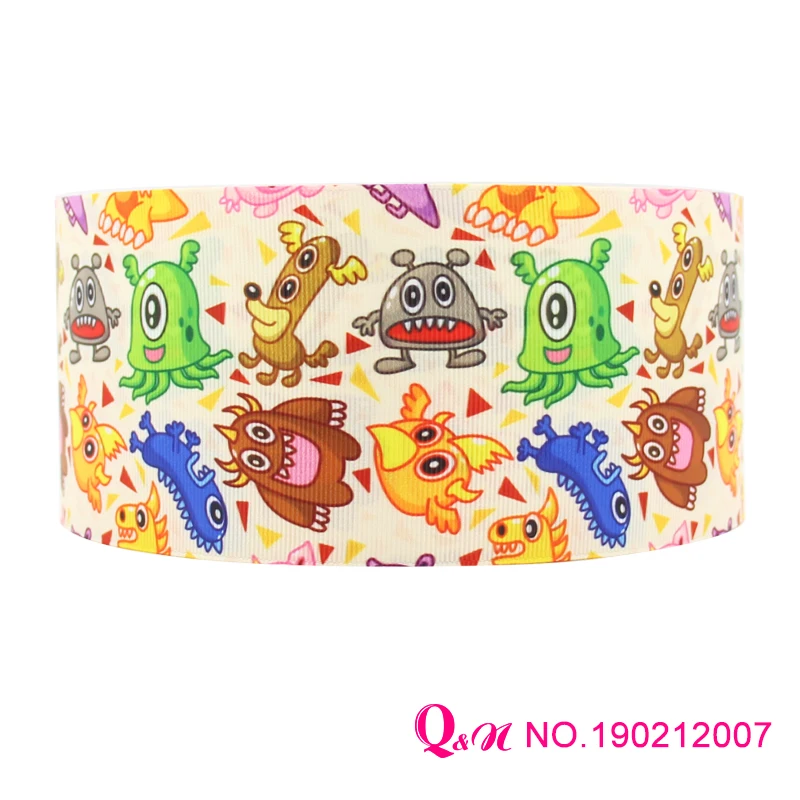 Q & N 16 мм 22 25 38 50 75 monster high мультяшный принт grosgrain/FOE лента Свадебные аксессуары DIY