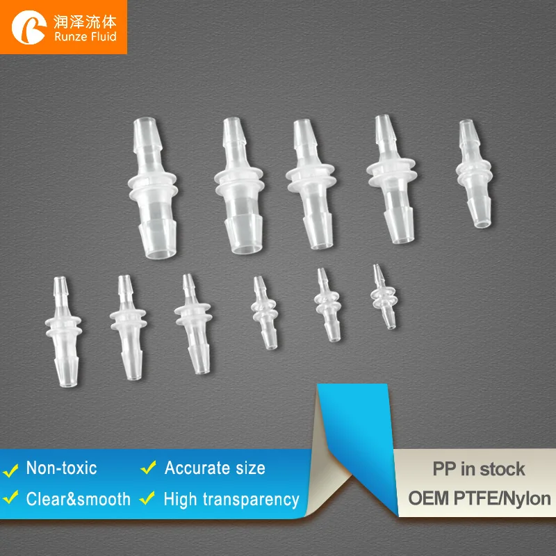 Polypropylene Barbed Adapters for Flexible Tube Connectionin Pipe