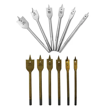 

6pcs Flat Woodworking Drilling Hexagonal Handle Cutter Set Wood Board Punching Machine Woodworking Tool Hardware Accessories