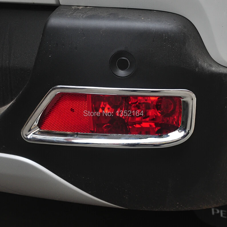 Автомобиль хвост туман крышка света, авто задние противотуманные света рамкой для Peugeot 3008, ABS хром, 2 шт./лот