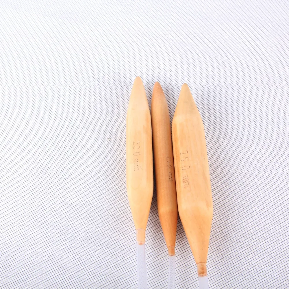 Бамбуковая круговая вязальная игла крючком 25 мм20 мм15 мм шерсть DIY инструмент круговая игла для шапок