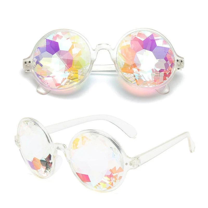 2 шт Калейдоскоп очки завод Кристальные линзы калейдоскоп солнцезащитные очки вечерние очки, Rave 3d очки