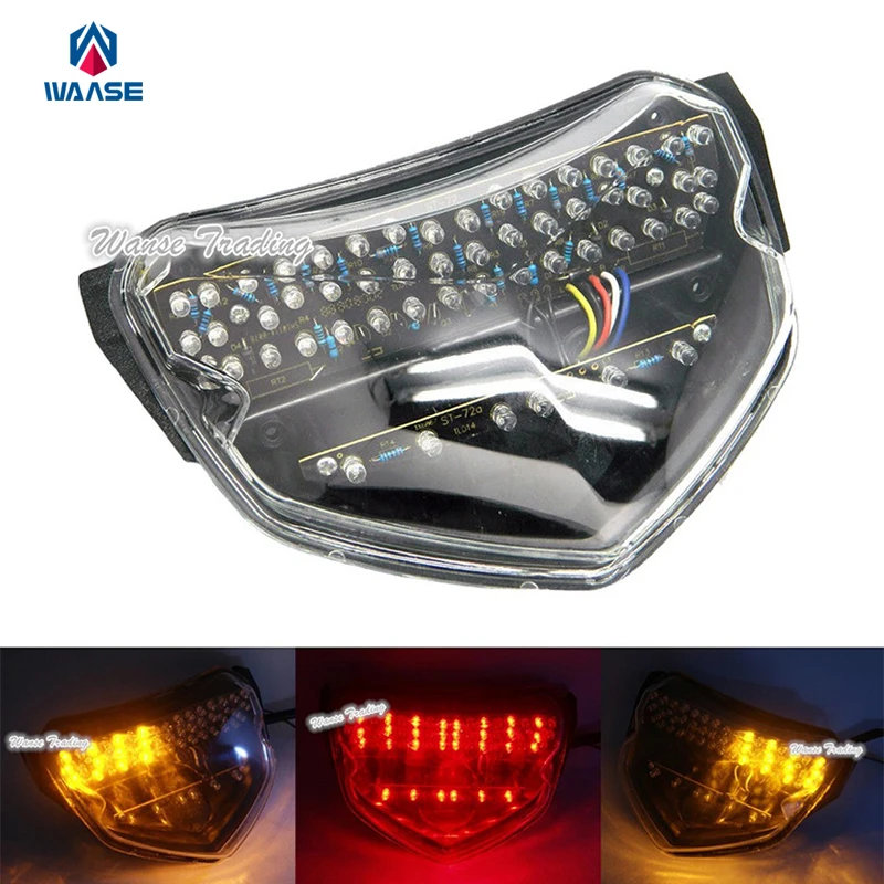 Rear Taillight Tail Brake Turn Signals Integrated Led Light Clear For