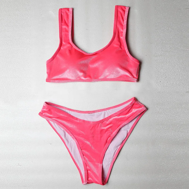 CTS Velvet Bathing Suit Swimwear Women Bikini 2 Pieces Swimsuit Biquini Bikinis Women New Fashions Push Up Bikini Set (5)