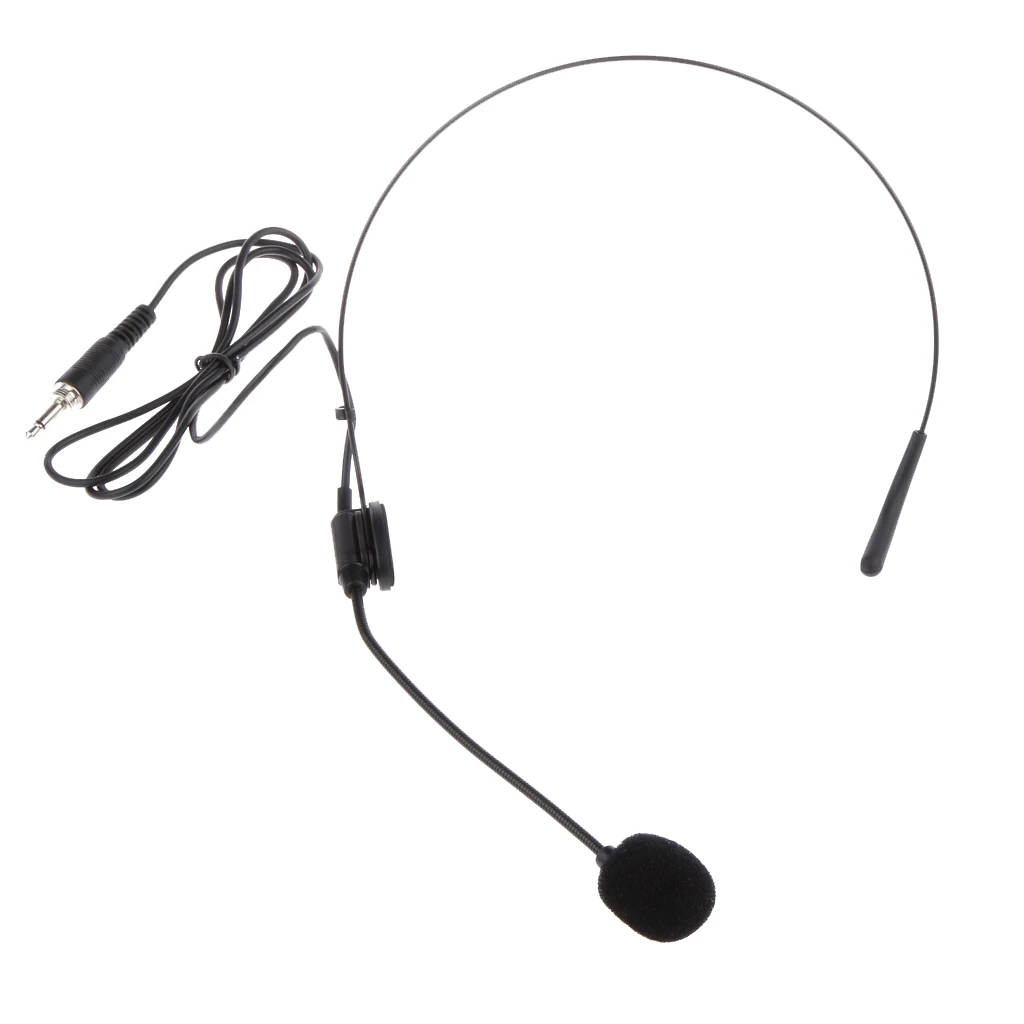 

Single Earhook Headset Headworn Microphone with 1.2M Cable Upright Type Plug Professional Vocal Pickup Condenser Microphone