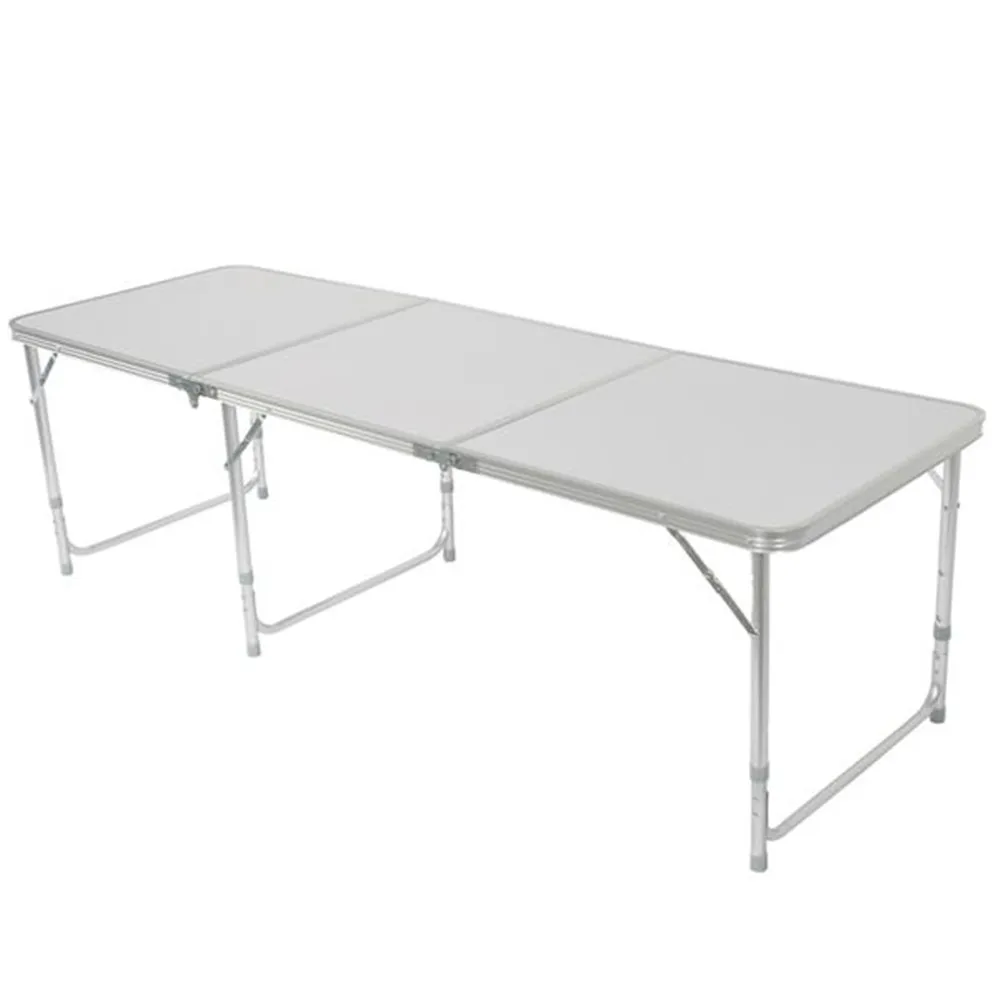 

180 x 60 x 70cm Home Use desk table White Picnic Camping Use Aluminum Alloy Folding Portable Desk Table