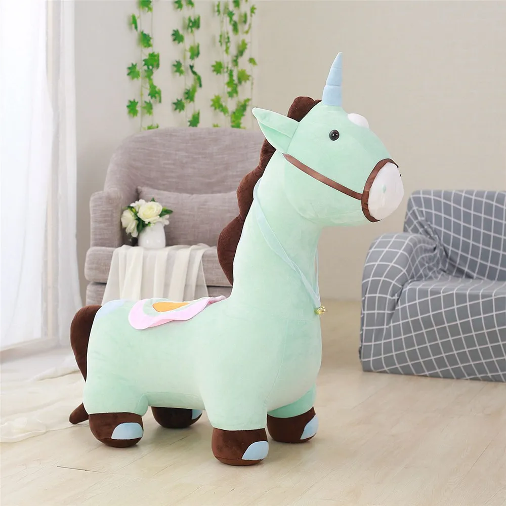 Fancytrader Soft Anime Unicorn Plush Sofa Toy Big 120cm Stuffed Cartoon Ride on Horse Doll Chair Could Load 50kg on the Back 10