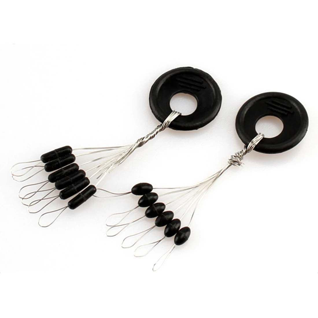 100Set Oval Float Fishing Bobber Stopper Sinker stops for Fishing Olive