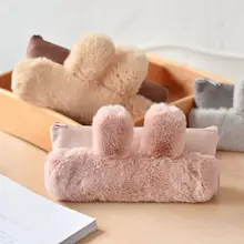 Хорошее Милые длинные уши кролика Cat Пу Карандаш сумка для хранения Организатор канцелярские принадлежности