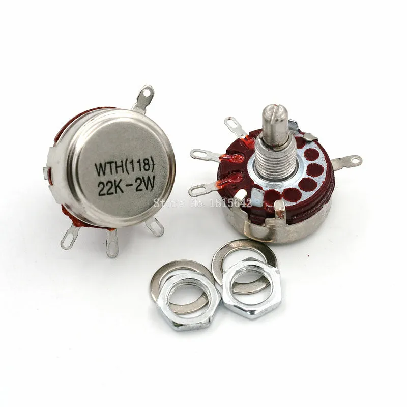 2PCS WTH118 22K 2W 1A Potentiometer New Authentic Variable Resistor VR Resistance 22K Ohmin